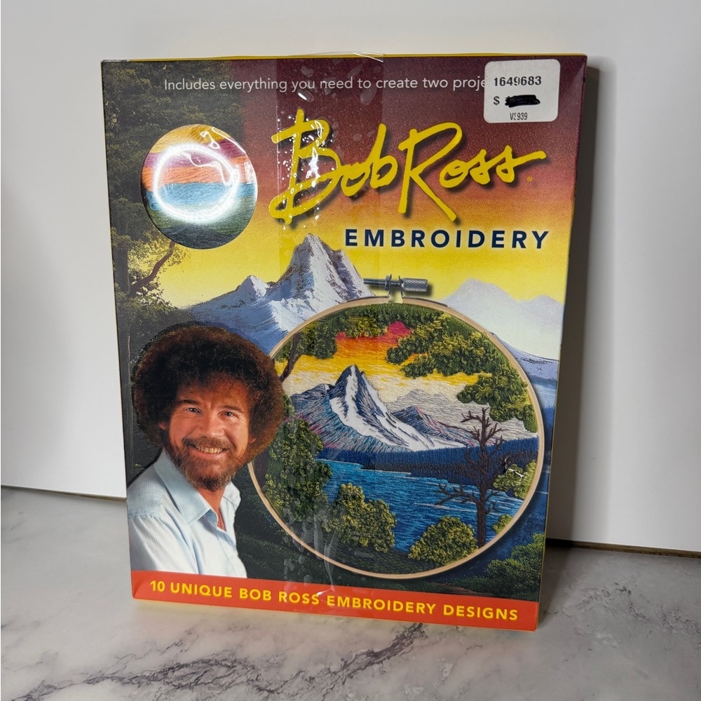 Bob Ross Embroidery Kit – Brand New & Sealed – 10 Designs – Craft Kit